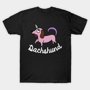 Dachshund Unicorn Dog Owner Wiener Dog Kids Funny Dog T-Shirt